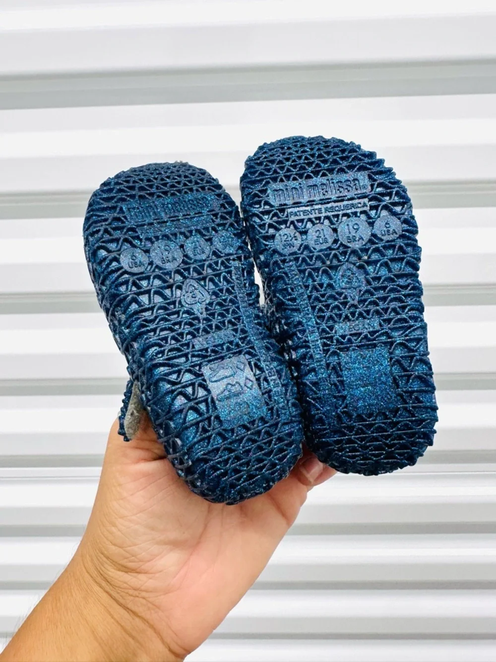 Mini Melissa Campana Kids Glittery blue Dress Shoes